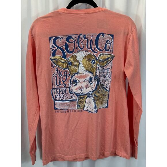 SOUTHERN FRIED COTTON Size S Small Long Sleeve T-Shirt New Cow - Picture 2 of 6